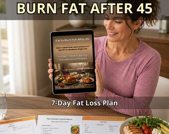 Queime gordura abdominal após os 45 anos | Plano alimentar para menopausa (PDF)
