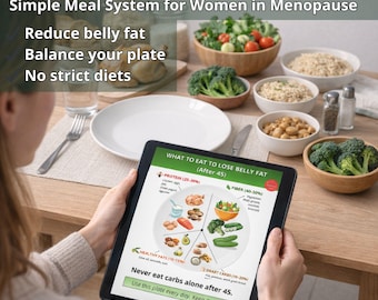 O que comer para perder gordura abdominal | Plano alimentar para a menopausa | Lista de alimentos para uma barriga lisa | Equilíbrio hormonal | Guia alimentar em PDF | GoodNotes