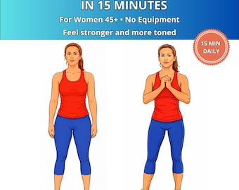 Treino de 15 minutos para a parte interna das coxas para mulheres acima de 45 anos | Esculpa e tonifique as pernas (PDF)