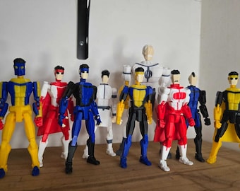 Figuras dinámicas impresas en 3D de polígonos de baja poligonización: variantes invencibles, Omni Man y Conquest