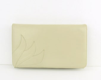 Bolso de mano grande vintage de los años 70 en beige con correa convertible de Ingledew's