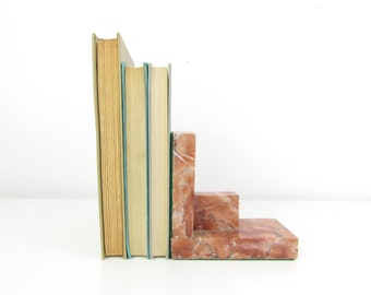 Vintage Marble Bookend - Art Deco Geometric Book End