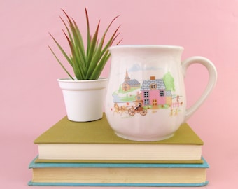 Vintage Homestead Mug Pastel - Country Life - Ceramic Pottery