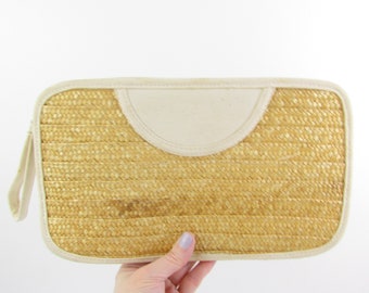 Borsa a mano in paglia - Borsa vintage Boho Rafia da polso