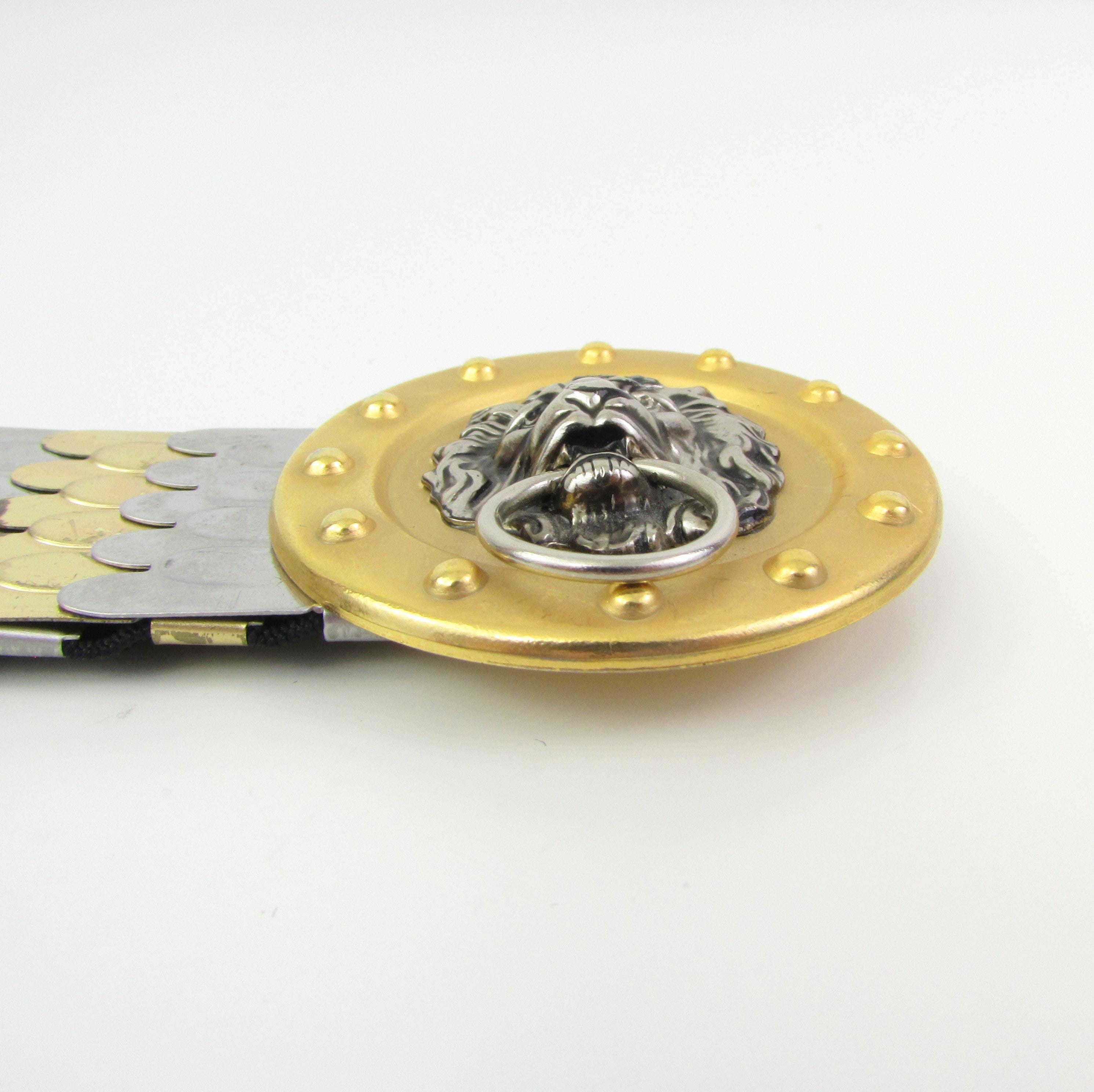 Vintage Lion Fish Scale  Gold Tone Stretch Belt for Women Lion Head Belt In Vintage Belts for sale - eBay main image 2