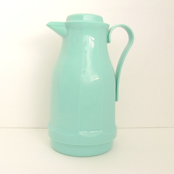 Vintage Thermos Carafe -  Mint Green Sorbet - Insulated - 1980s
