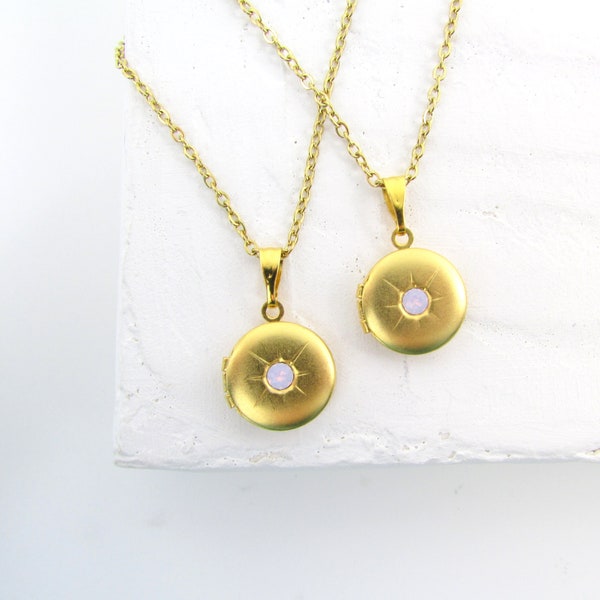 Simple Gold Locket Etsy
