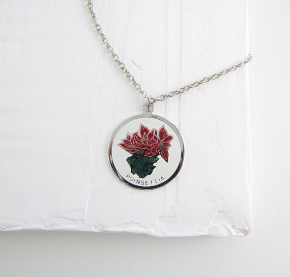 Poinsettia necklace store