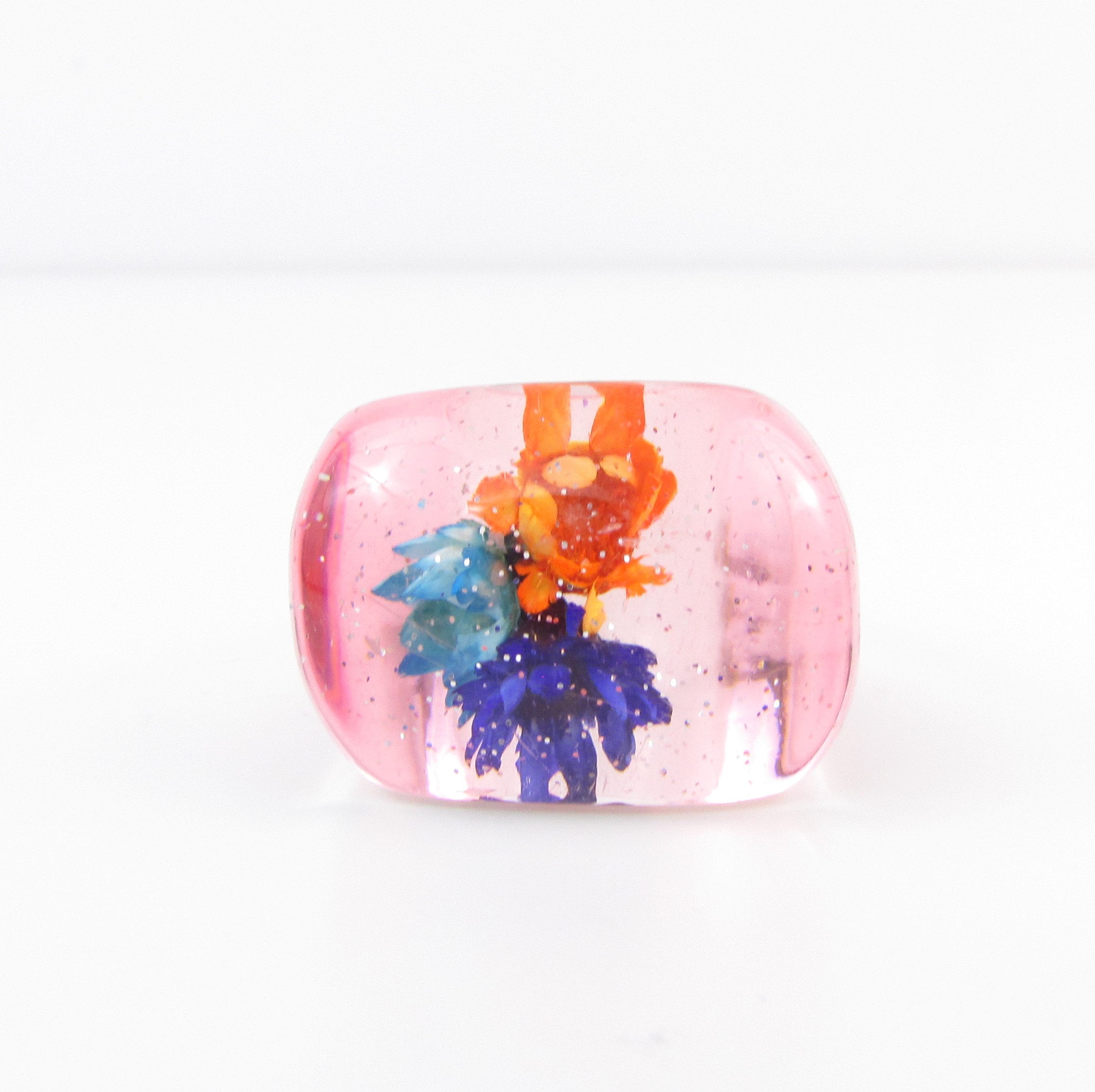 Vintage Floral Lucite ヴィンテージルーサイトリングケース ルーサイトブローチ | STORES
