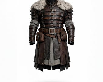 Armadura de guerrero vikingo para hombre / Traje nórdico medieval