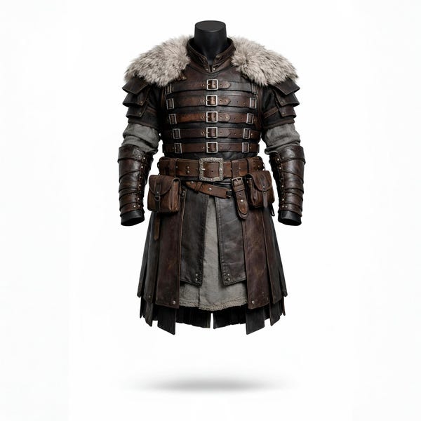 Armadura de guerrero vikingo para hombre / Traje nórdico medieval