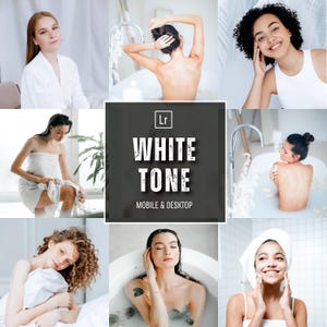 10 WHITE TONE Lightroom Presets-Mobile & Desktop,Soft Clean White Presets,Bright and Airy tone Presets,Indoor Presets,Clean Minimal Presets.