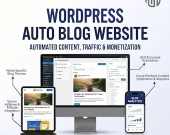 WordPress Auto Blog Website Design | SEO & Automation Setup