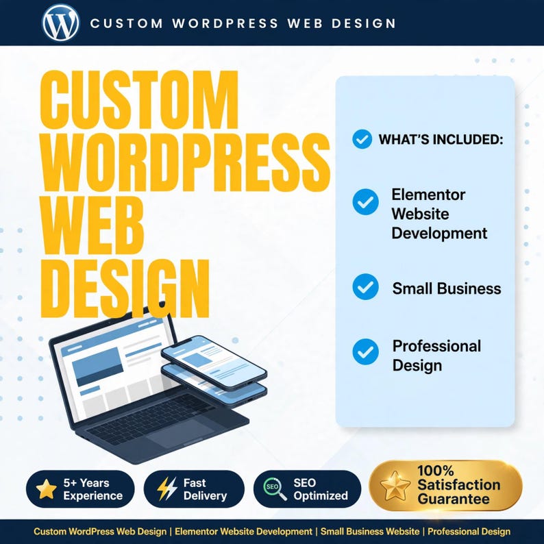 Custom Wordpress Web Design | Elementor Website Development | Small ...