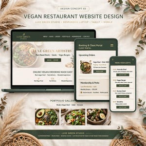 Vegan Restaurant Website Design WordPress Online Menu Booking Customization for Vegan and Plant Based Food Businesses
