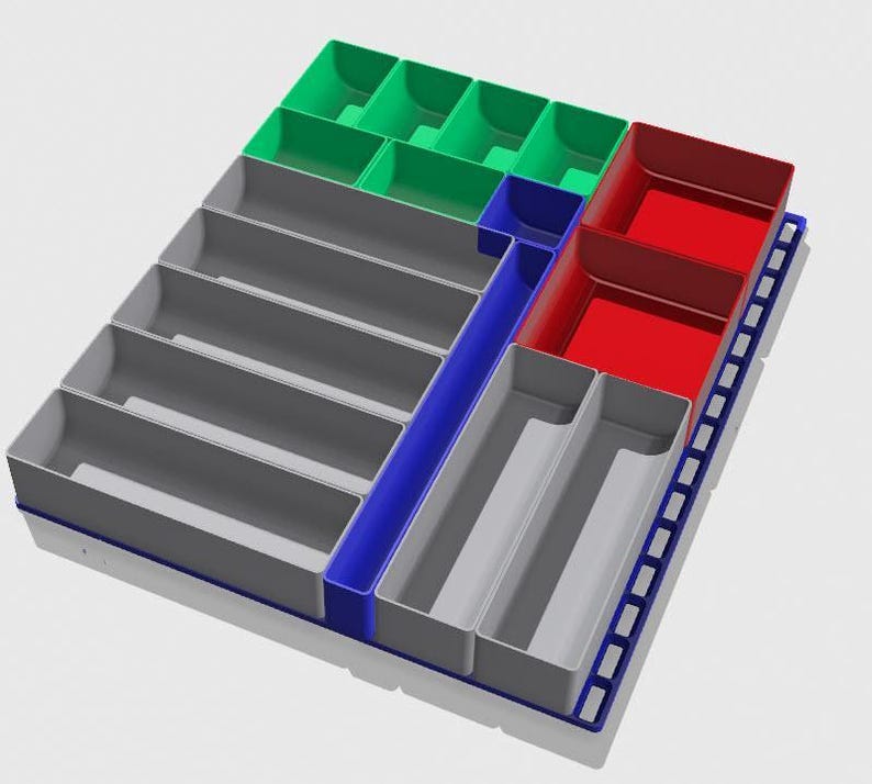 TOUGHBUILT StackTech Drawer Modular Organizer Kit Custom Layout and Bins - Durable ABS, Multiple Color Selections image 7