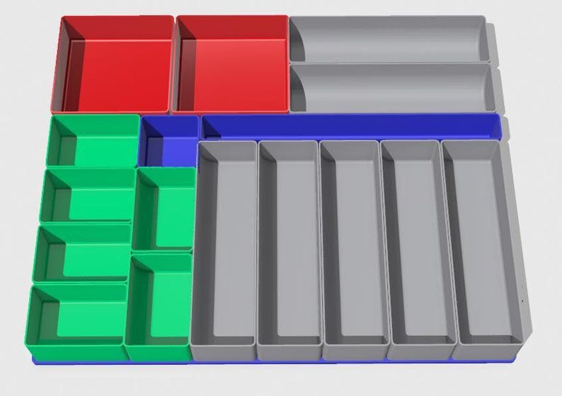TOUGHBUILT StackTech Drawer Modular Organizer Kit Custom Layout and Bins - Durable ABS, Multiple Color Selections image 3