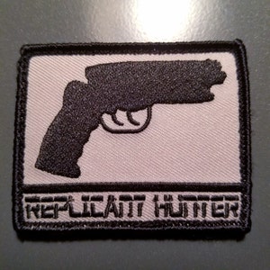 Replicant Hunter 2.5" x 2.5" custom embroidered Hook & Loop backing blade runner