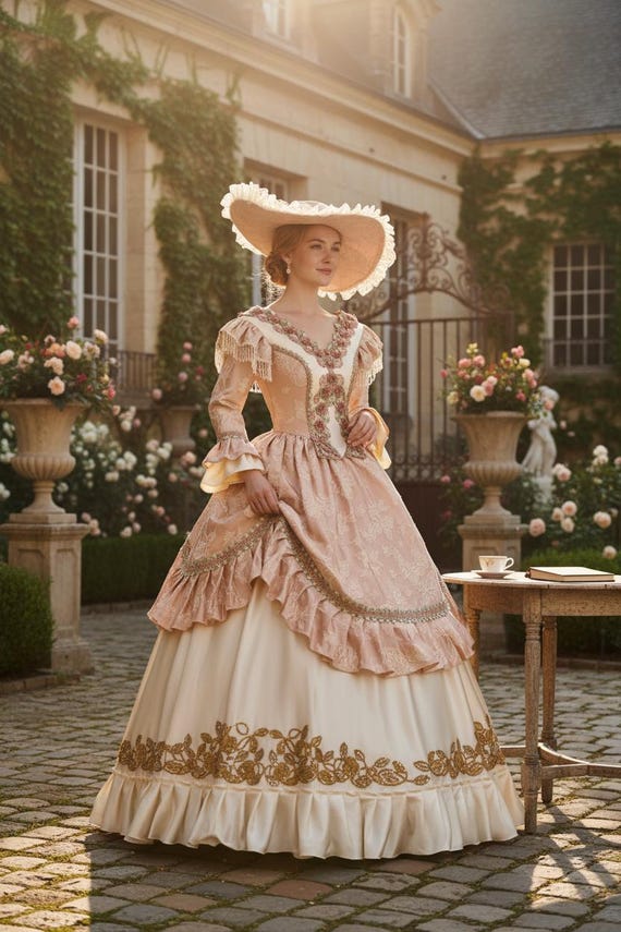 European Court Vintage Dress Victorian Medieval Princess Gown French Retro Masquerade Ball Gown Royal Party Dress Stage Costume Gift