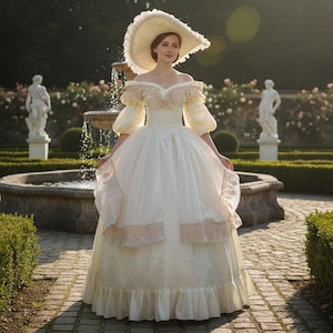 french princess dress French Vintage Cottagecore Cotton Dress