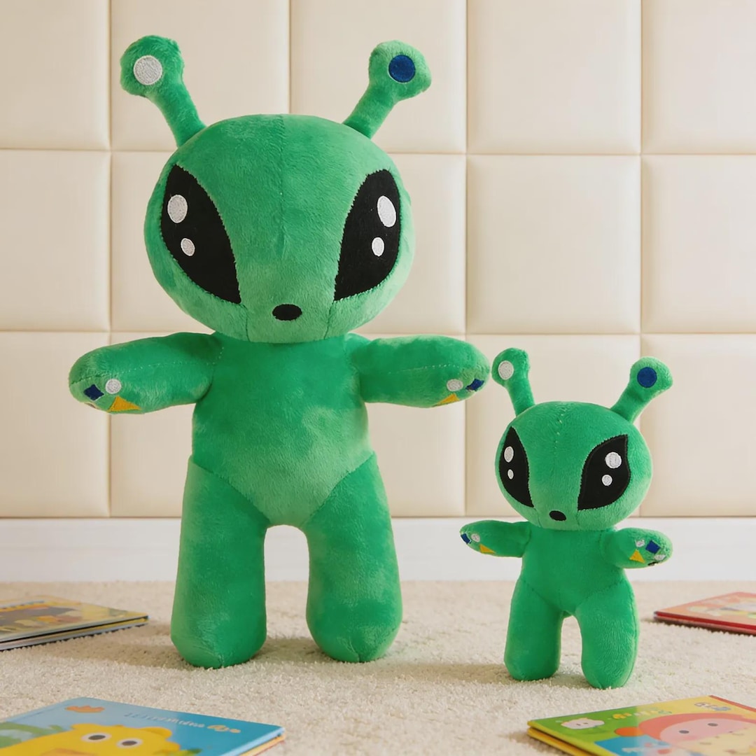 Green Alien Plush Toy, Soft Stuffed Animal, Space Cosplay Accessory ...