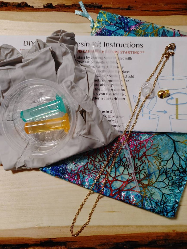 DIY Breastmilk/keepsake Necklace on Gold Stainless Steel Etsy