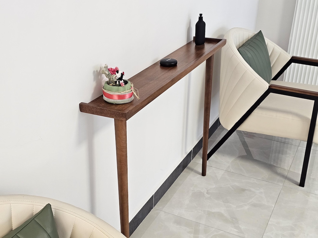 Walnut Radiator Table Top Walnut Beech Wood Narrow Console Table, Slim Entryway Radiator Shelf - Etsy