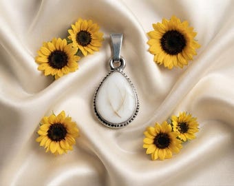 Teardrop Hair/Fur Keepsake Pendant - Stainless Steel - 6mm×8mm