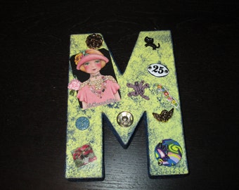 decorative letter m etsy