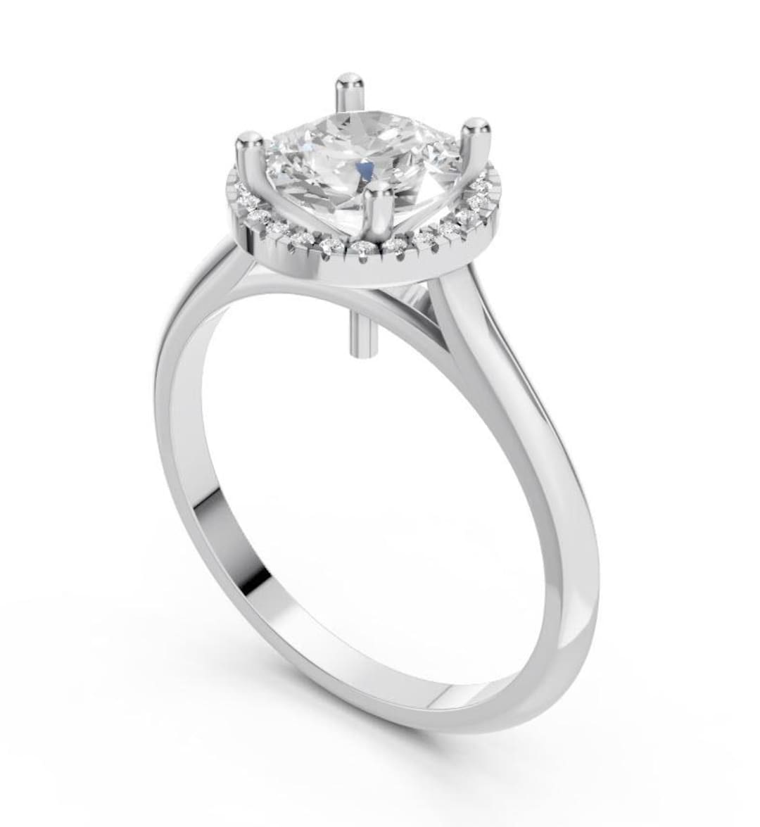 Rhino CAD Solitaire Ring System – Round 1ct | Cathedral & Halo ...