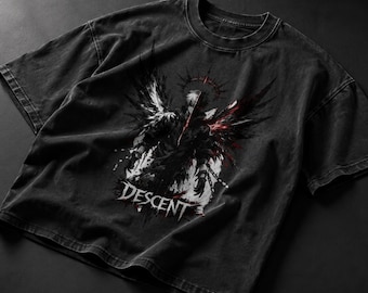 Anime Streetwear Shirt, Dark Anime Graphic tee, Y2K Goth Anime Clothing, Cyberpunk Manga Tee, Japanese Streetwear Top, oversized boxy tee