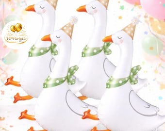 Un globo de ganso gracioso, decoración divertida para fiestas de cumpleaños, baby showers y jardines.