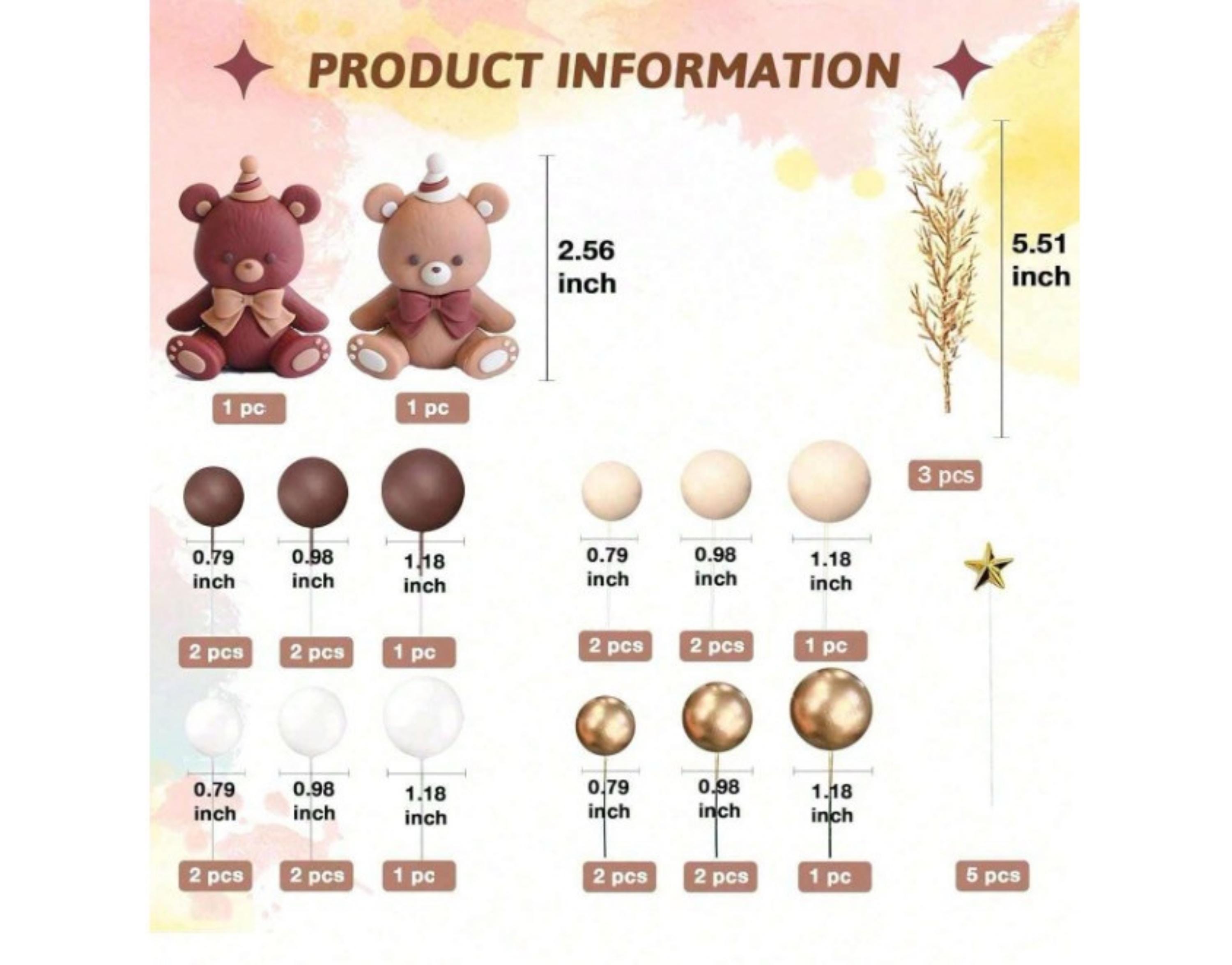 Baby Shower Teddy Bear Cake Topper Balloon Theme Party Decoration - Etsy