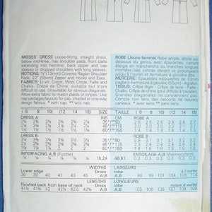 VERY EASY VOGUE 9431 / Vintage 1980s / Misses' Dress / Sizes 6 8 10 image 2