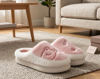 Warm Winter Slippers for Men and Women Non Slip Thick Sole Indoor House Shoes