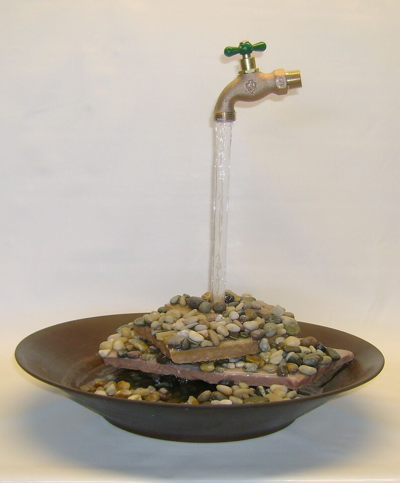 Tabletop Gold Mining Themed Water Fountain with Floating Etsy