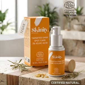 Kojic Acid Face Serum, Vegan Vitamin C Brightening Skincare, Natural Sea Buckthorn Elixir image 1