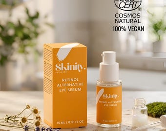 Bio-Retinol Eye Serum, Vegan Anti-Aging Under Eye Care, Brightening Elixir for Dark Circles