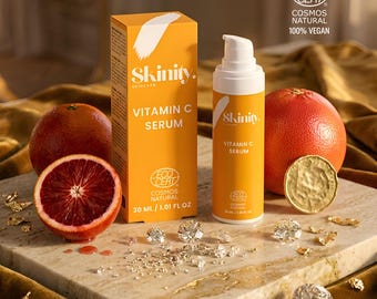 Biologisch vitamine C-serum | Natuurlijke huidverzorging tegen veroudering, veganistische huidverzorging