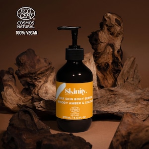 Woody Amber Body Serum, Vegan Hydrating Skincare, Natural Body Care image 1