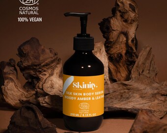 Woody Amber Body Serum, Vegan Hydrating Skincare, Natural Body Care