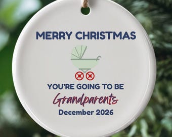 Custom Baby First Christmas Grandma and Grandpa Christmas Gift From 1st Christmas As My Grandparents Gift From Newborn Grandparents Ornament