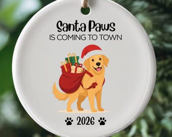 Decorazione natalizia personalizzata per cani 2026, ornamento personalizzato per animali domestici con nome, regalo per amanti dei cani, regalo per mamme di cani, ricordo per la perdita di un animale domestico 2026
