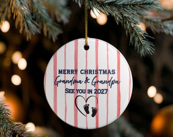 Custom Baby First Christmas Grandma and Grandpa Christmas Gift From 1st Christmas As My Grandparents Gift From Newborn Grandparents Ornament