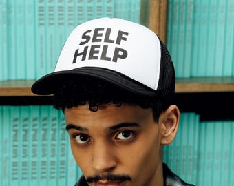 Self Help Trucker Hat, Reader Hat, Gift for Book Lovers