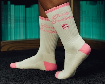 Book Baddie Embroidered Socks, Book Lover Gift