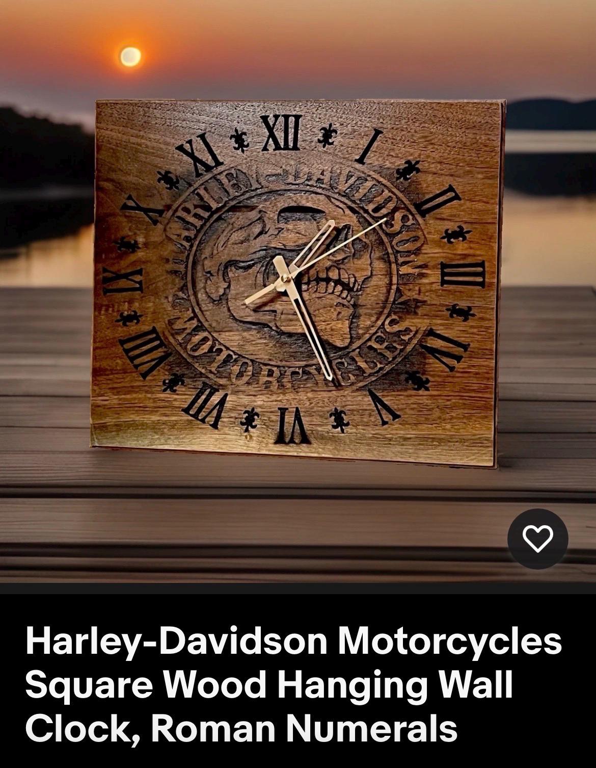 Vintage Harley Davidson Clock - Etsy