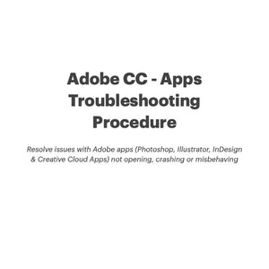 Adobe CC – Apps Troubleshooting Guide | Creative Cloud Errors, Network Drives & File Save Issues PDF