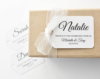 personalised tag custom bomboniere