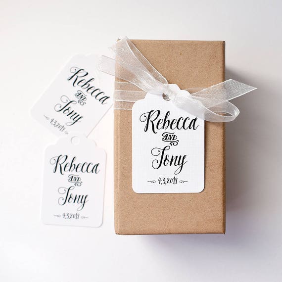 wedding favour tags custom